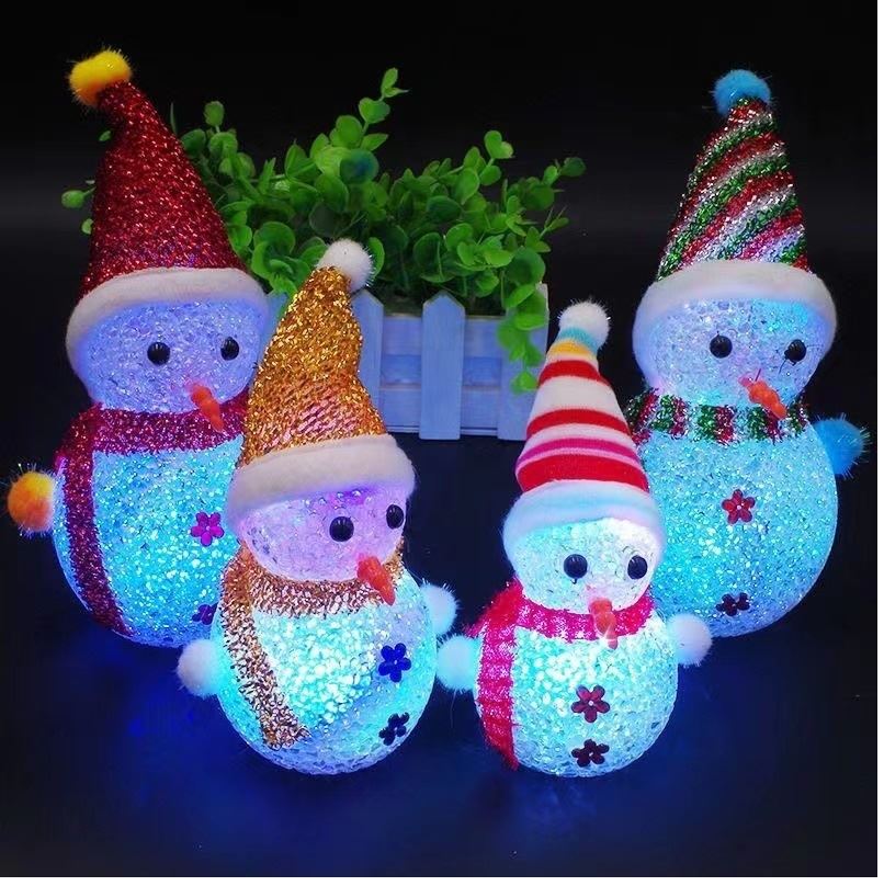 Set 3 Und Luces de navidad Muñeco de Nieve LED