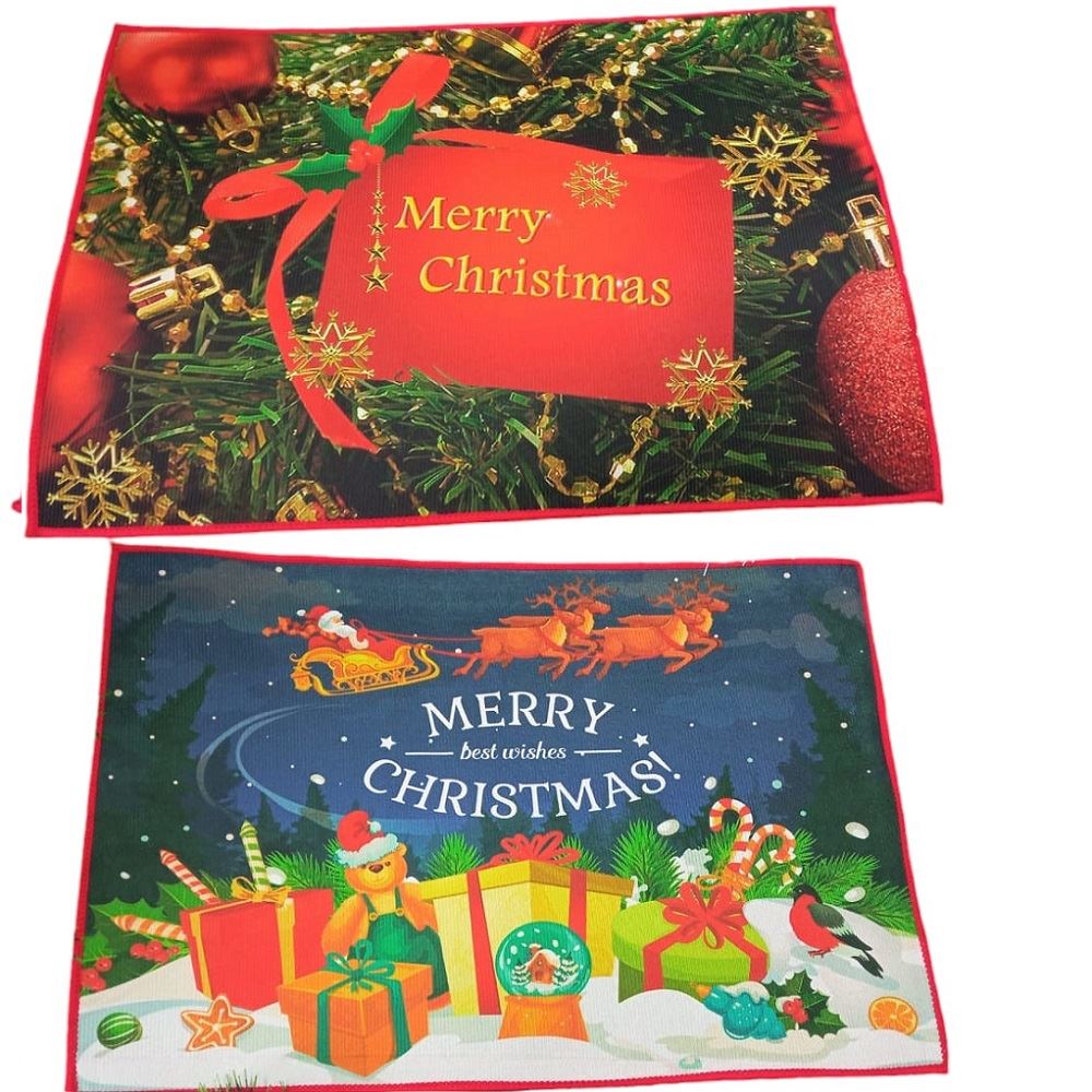 Piso Navideño Alfombra para entrada de puerta 40CM X 60CM