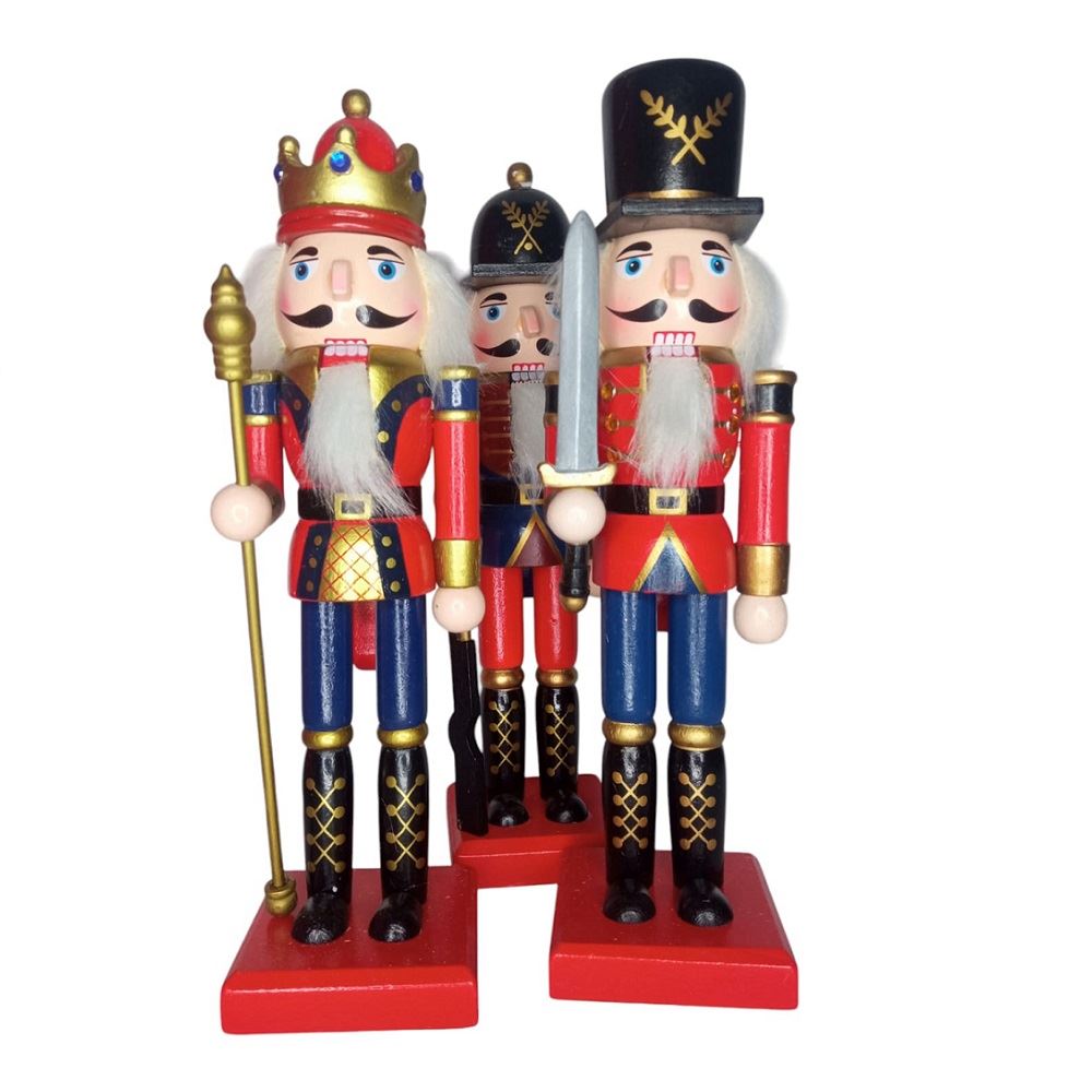 Cascanueces navidenos rojos munecos de navidad 30cm