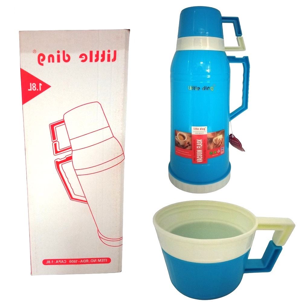 Termo de 1800ml con 2 tazas Celeste
