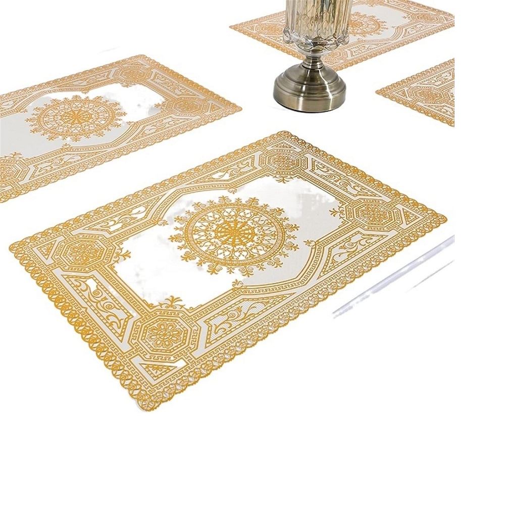 Individuales de mesa set de 12 dorado