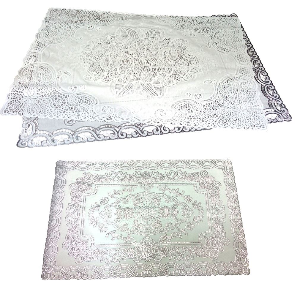 Individuales de mesa Plateados set de 12 plata