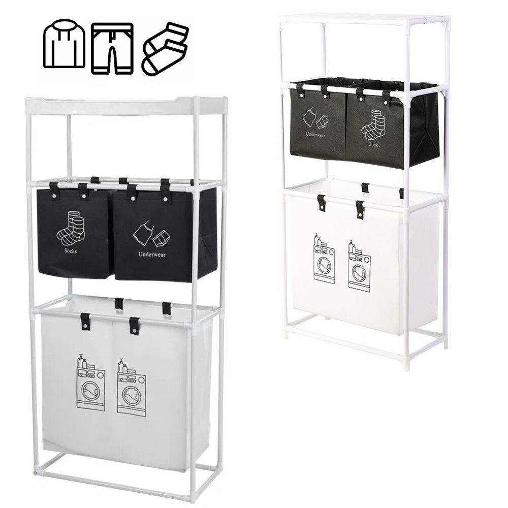CESTA DE ROPA SUCIA 4 COMPARTIMENTOS MULTIFUNCIÓN