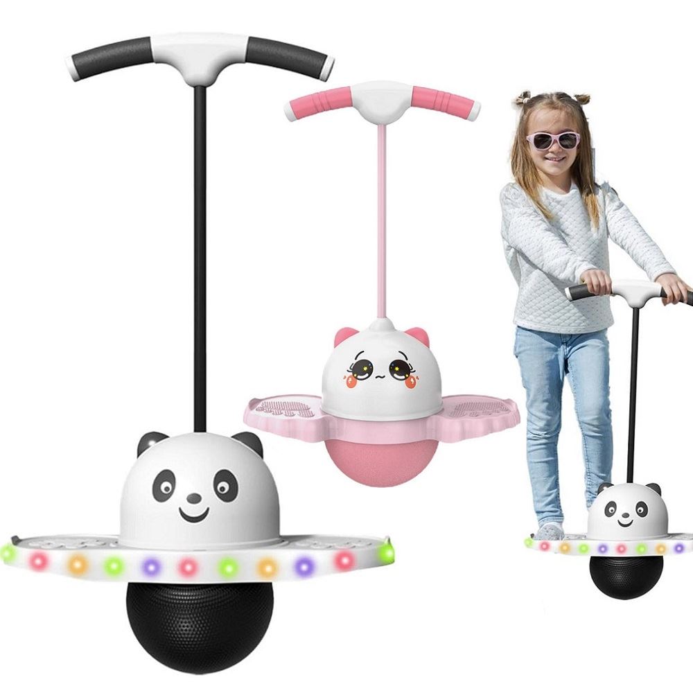 Pelota Saltarina de Panda con Luces LED Unisex Negro