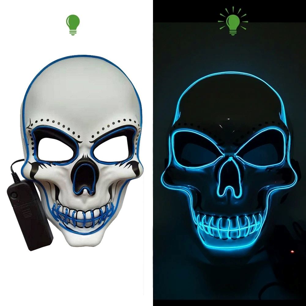Mascara para halloween con luces LED AZUL