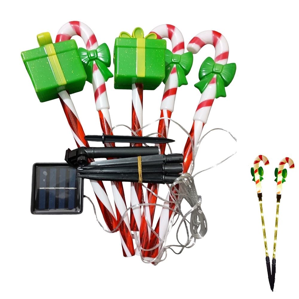 LUCES ESTACA SOLAR NAVIDENOS REGALOS