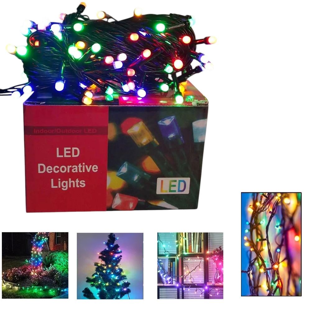 Tira de luces navidenas guirnaldas 70 focos y 8 metros