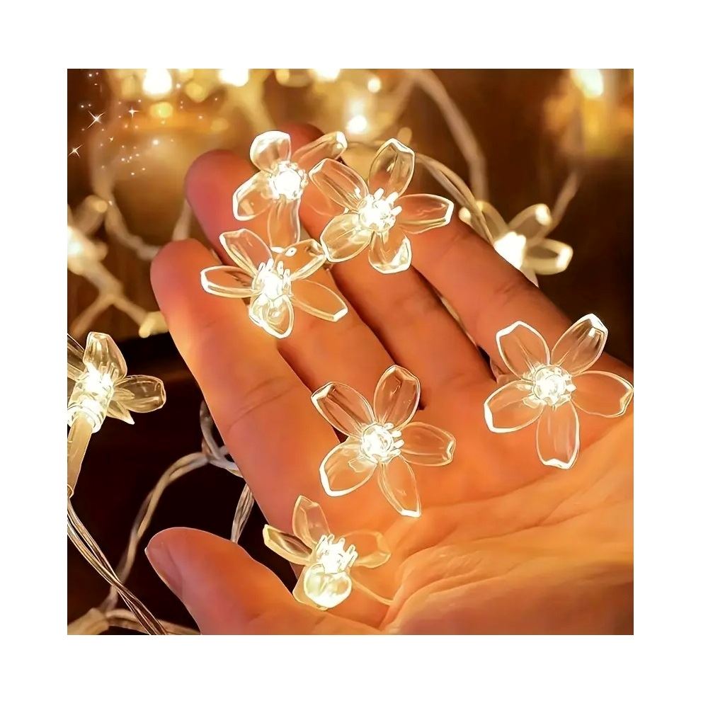 Tira de luces20 Focos Flores de cerezo Blanco
