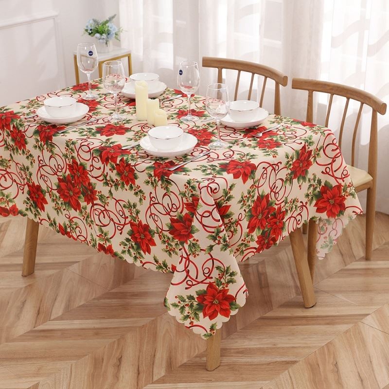 Mantel navideno para mesa rectangular 220 cm x 150 cm