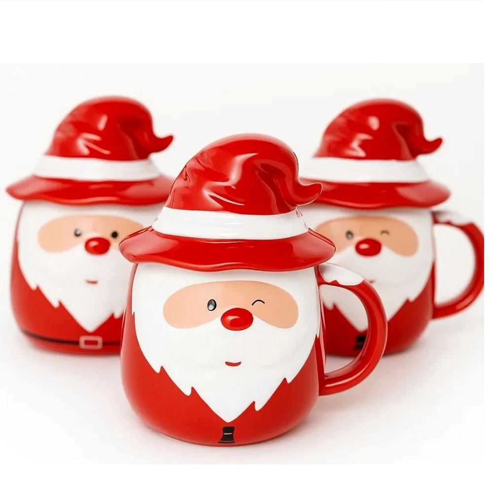 Azucarera de ceramica Dulcero navideñas Taza Papa Noel