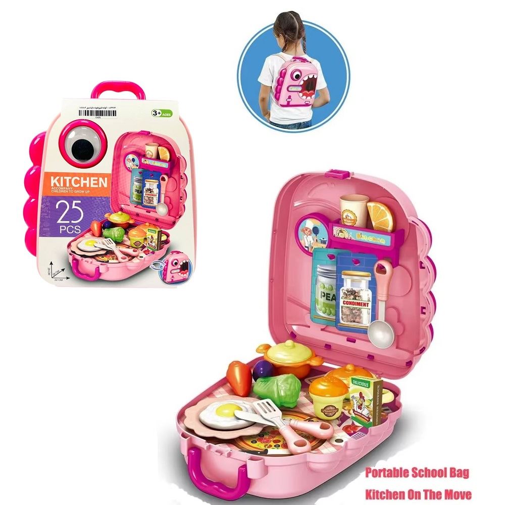 Mochila infantil set de accesorios de cocina Maleta de 25Pcs
