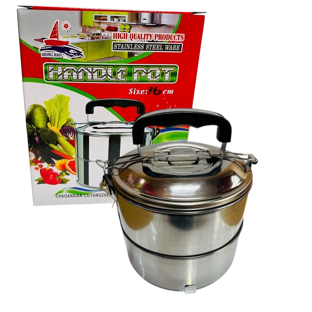 Porta vianda Lonchera de metal 2 Niveles fiambrera de metal