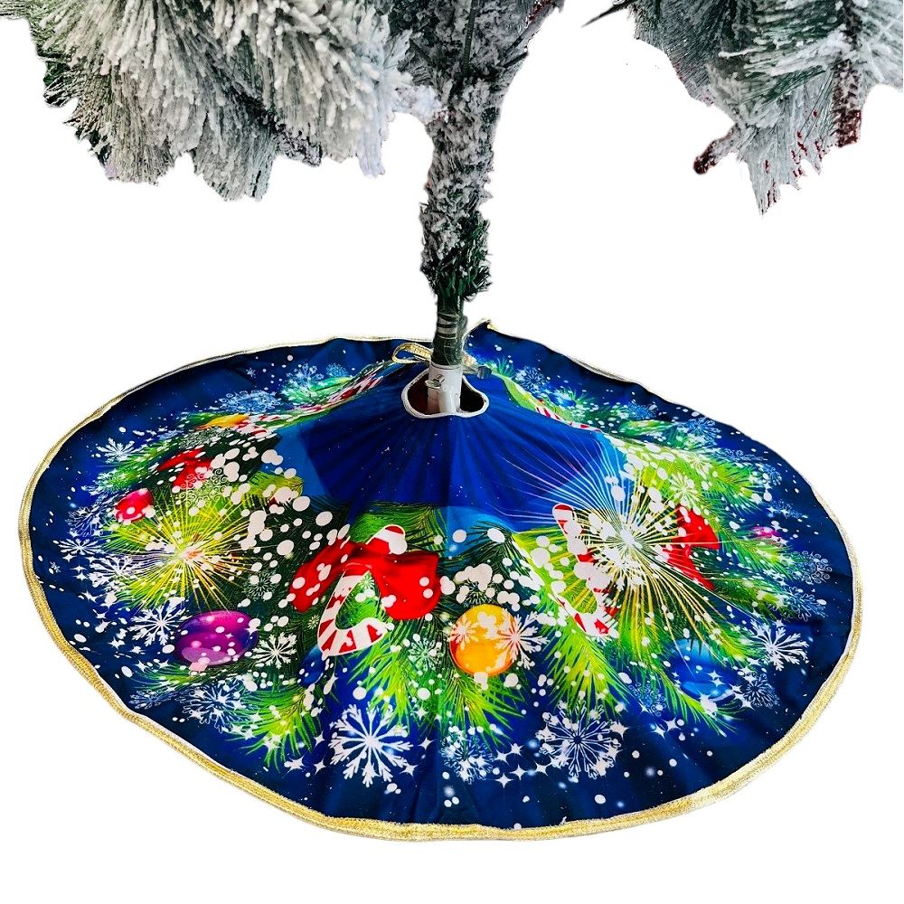 Pie de arbol pisos navideños de 68 de diámetro Azul