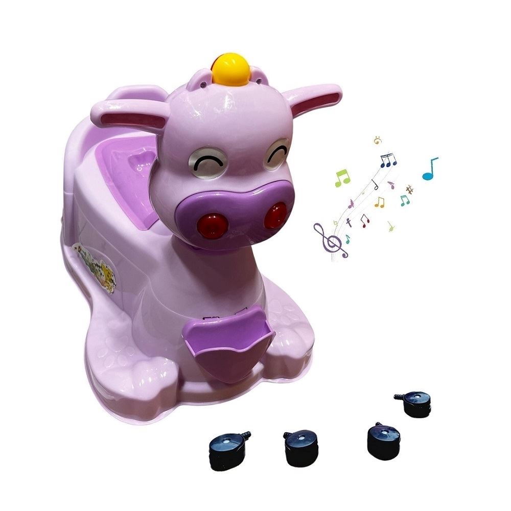 bacín urinario montable con llantas y música Morado