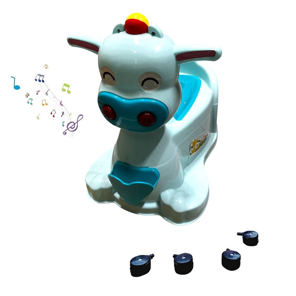 bacín urinario montable con llantas y música Celeste