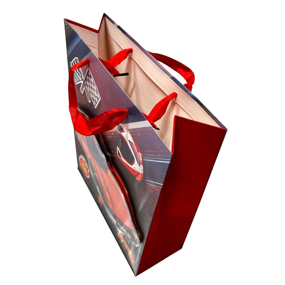 Bolsas de regalo con efecto relieve 32cm x 17cm x 10cm ROJO