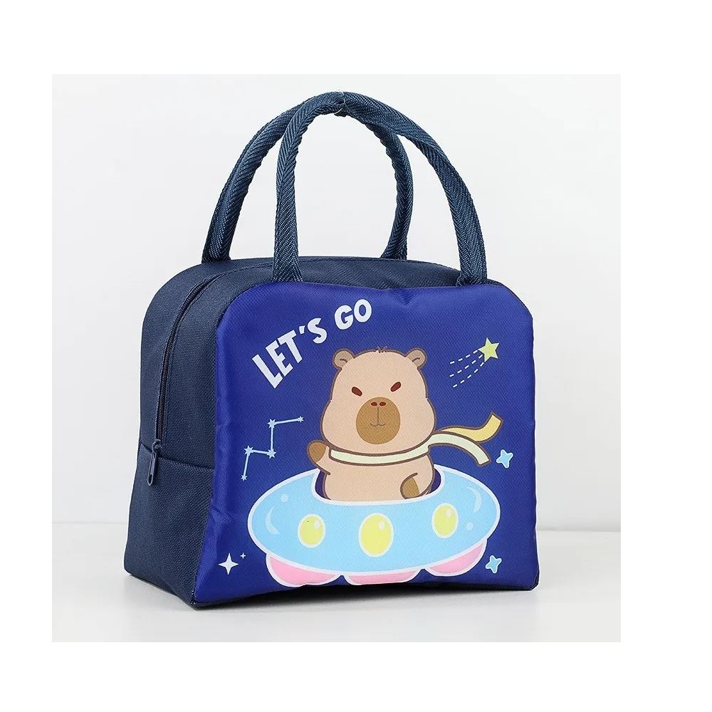 Lonchera termica portátil bolso de almuerzo estampado - Gris