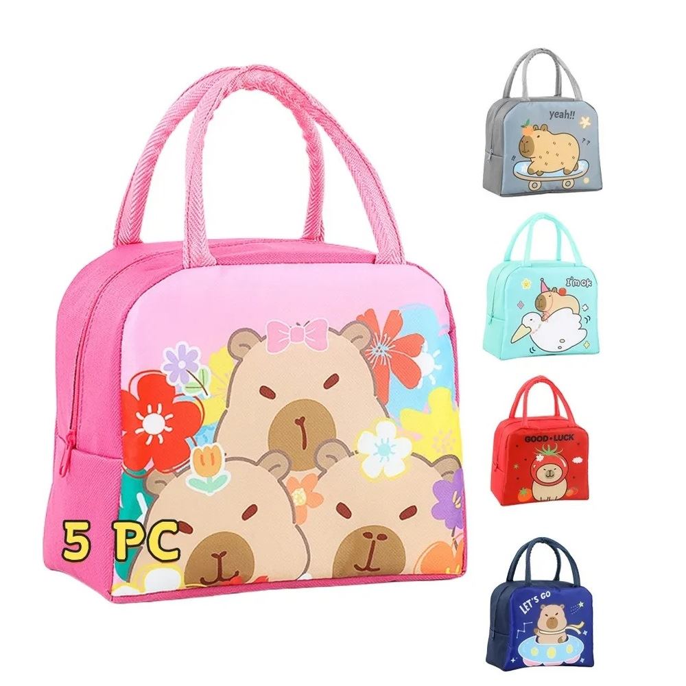 Lonchera termica portátil bolso de almuerzo estampado - Fucsia