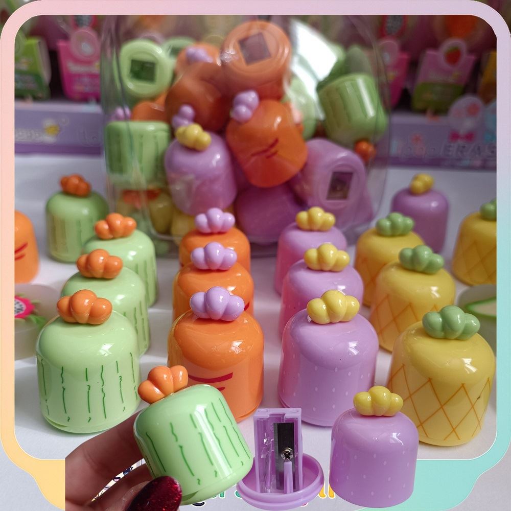 Sacapuntas de lapices tajadores diseño de frutas SET de 4