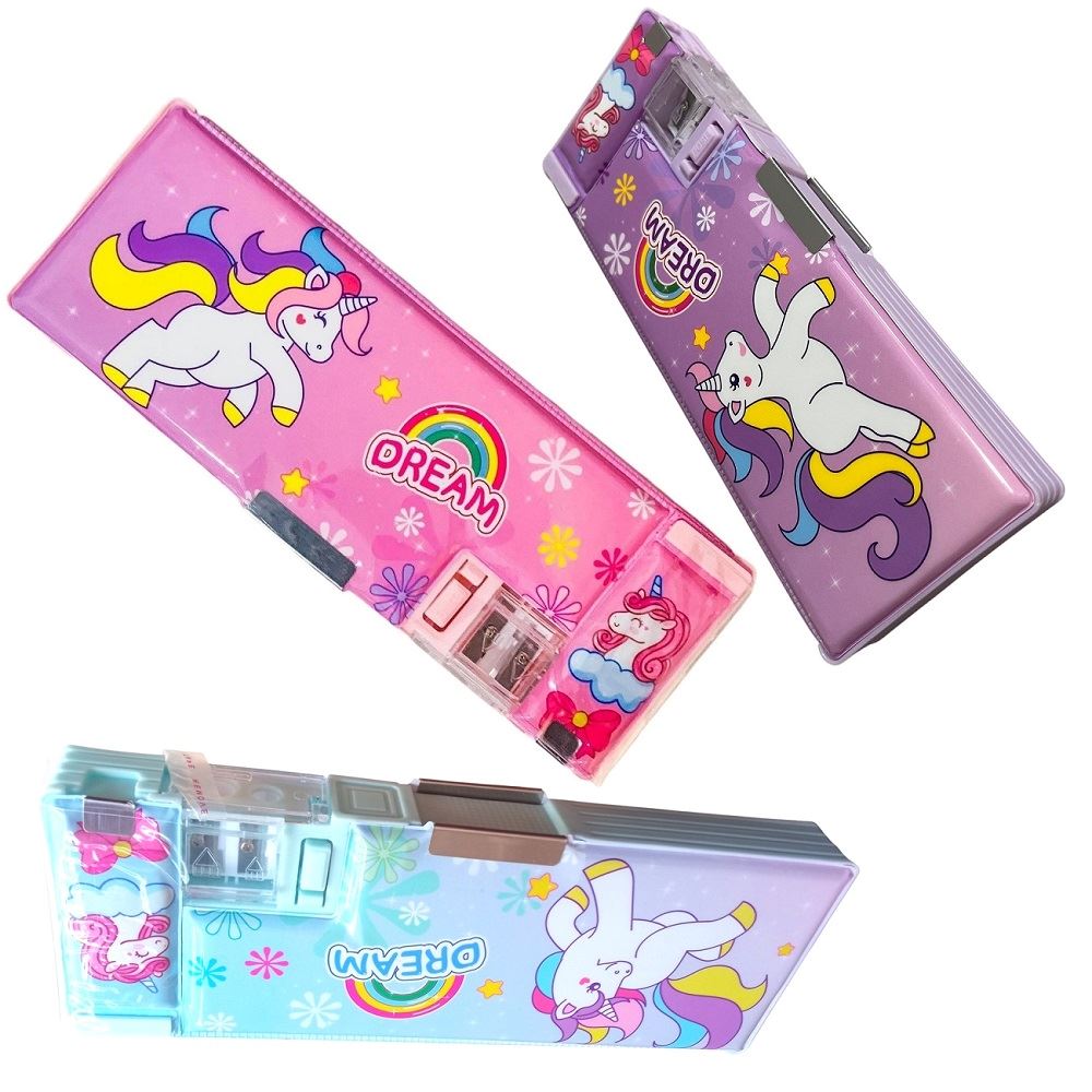 Cartuchera con sacapuntas escolar Ninas