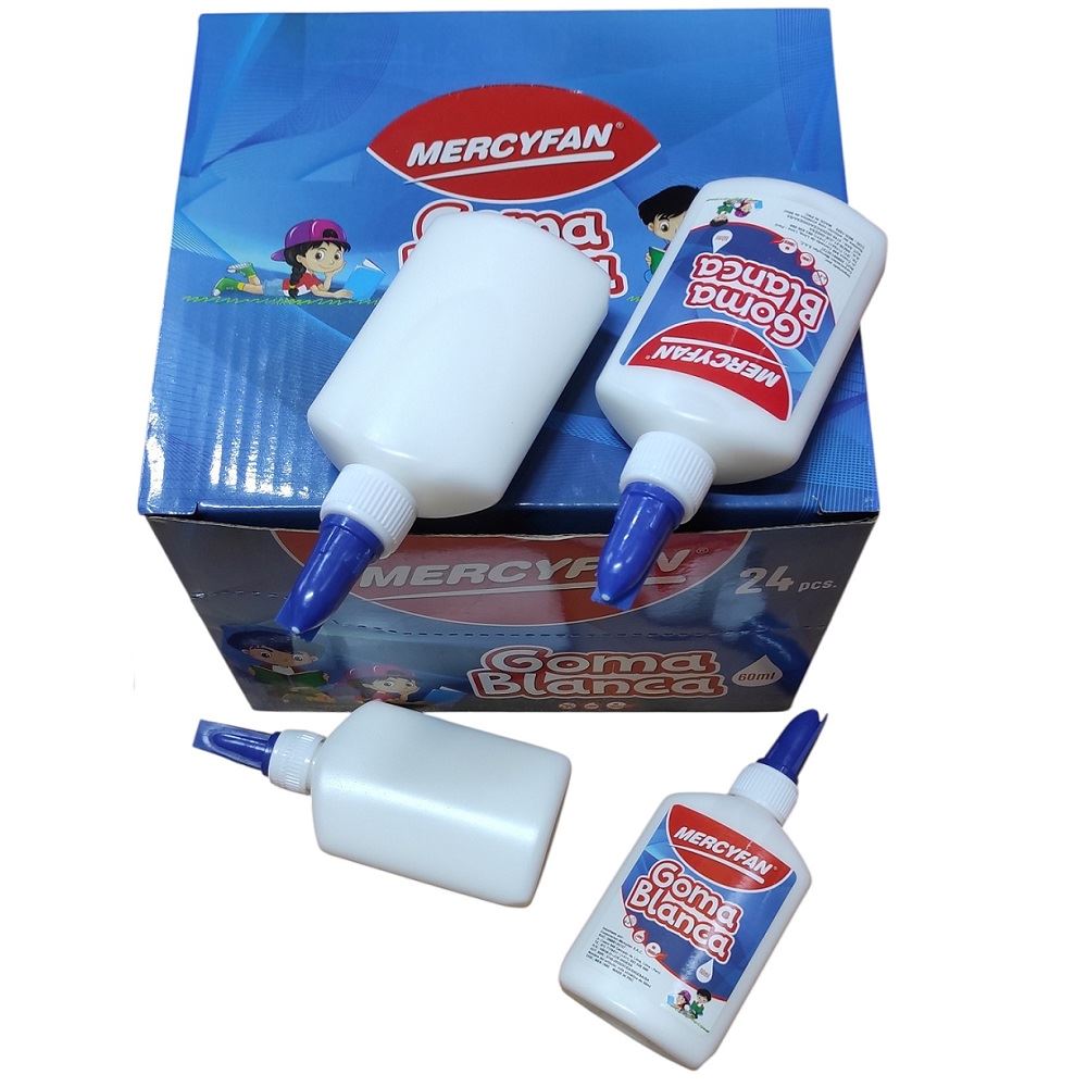 set de 6 Gomas cola blanca de 60ml pegamento para papel