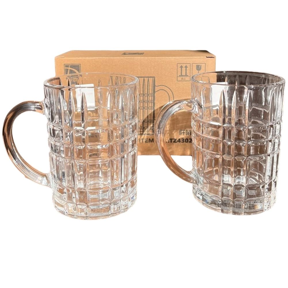 Tazas de vidrio vasos cervecero 2 Pcs 470ml