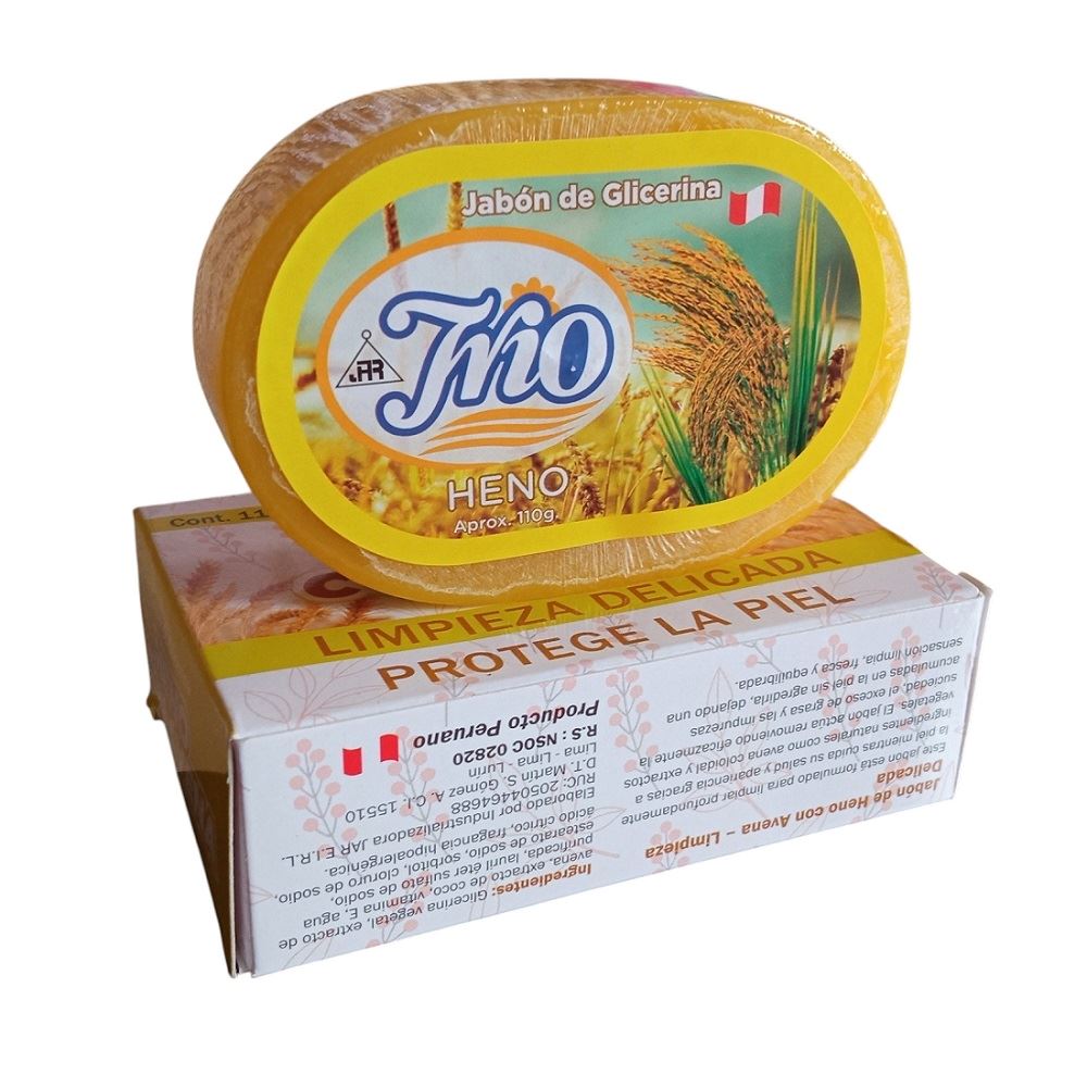 Set de 2 Jabones de glicerina en barra Heno con Avena 110gr