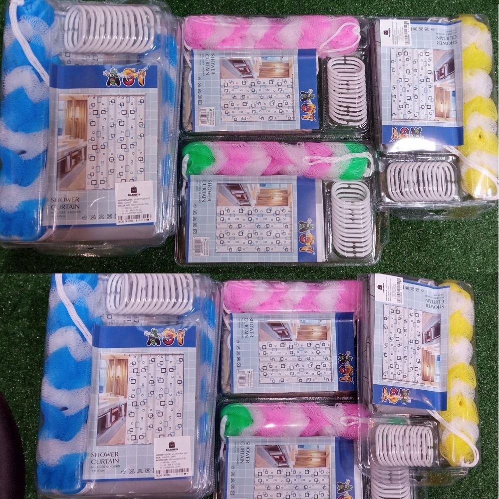 Cortinas de baño con esponja