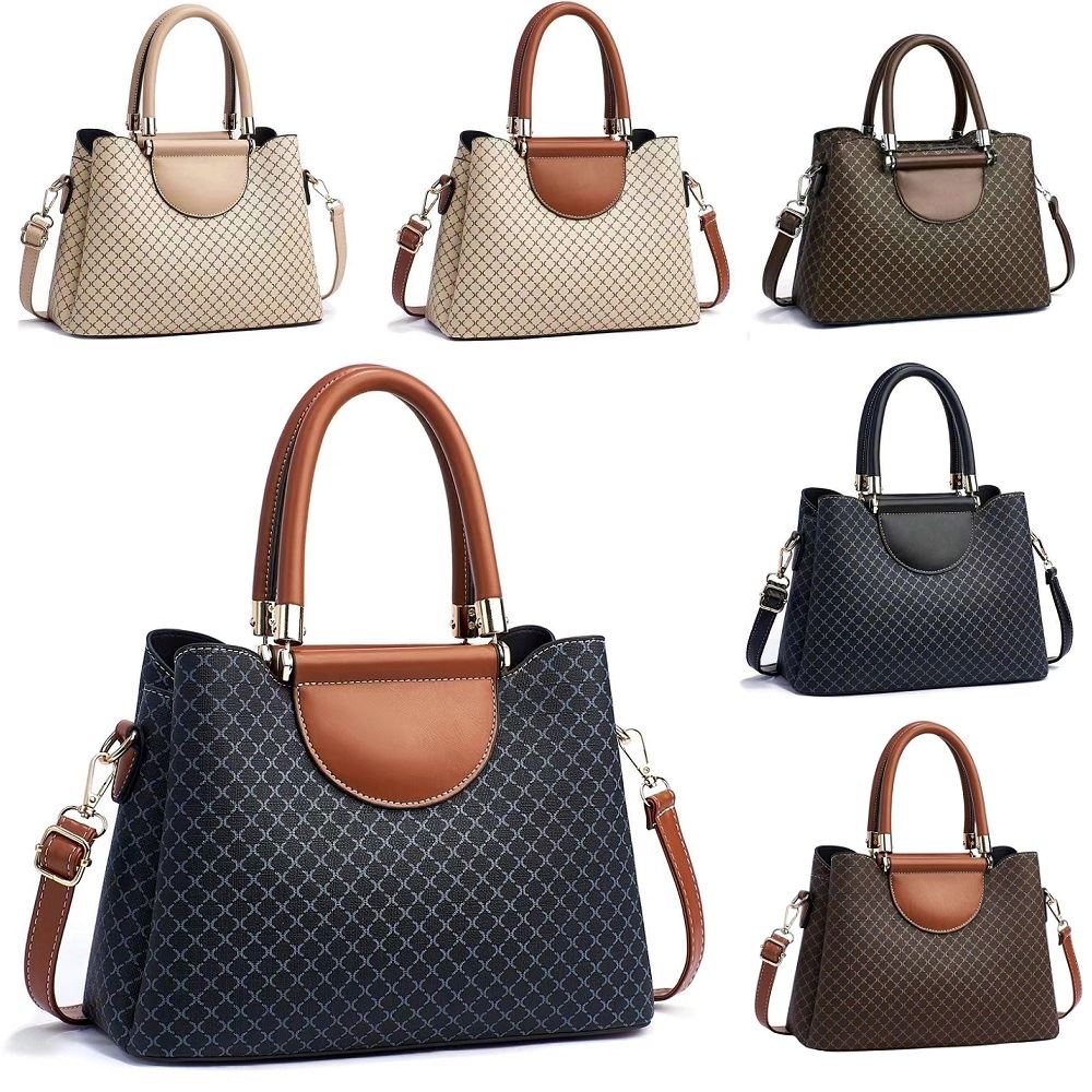 Bolso de mano cartera para mujer Cuero PU Azul con Ladrillo