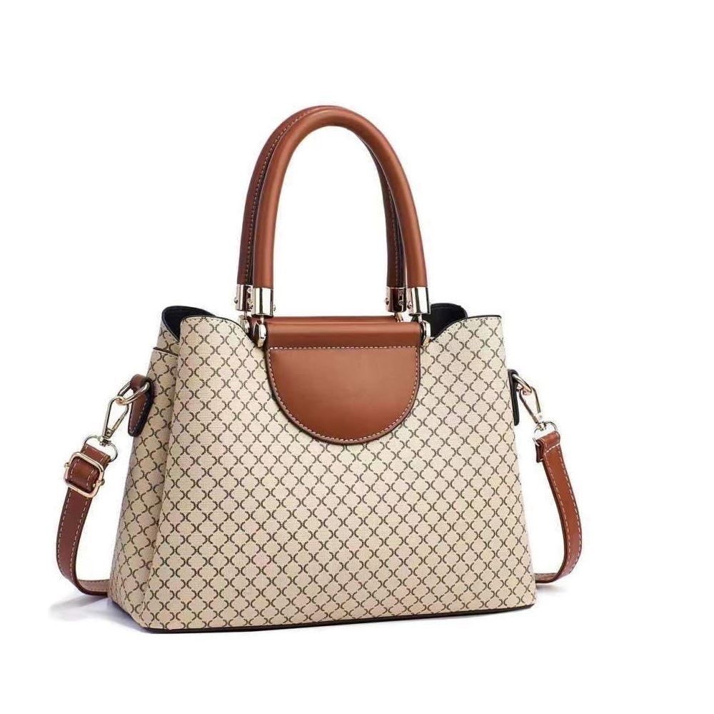 Bolso de mano cartera para mujer Cuero PU Beige con ladrillo