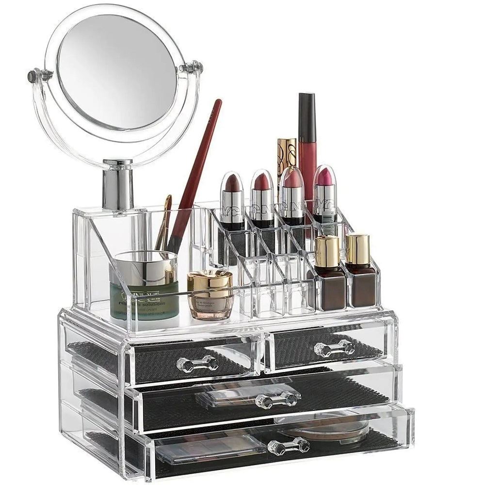 Organizador de maquillaje acrílico 5 espacios