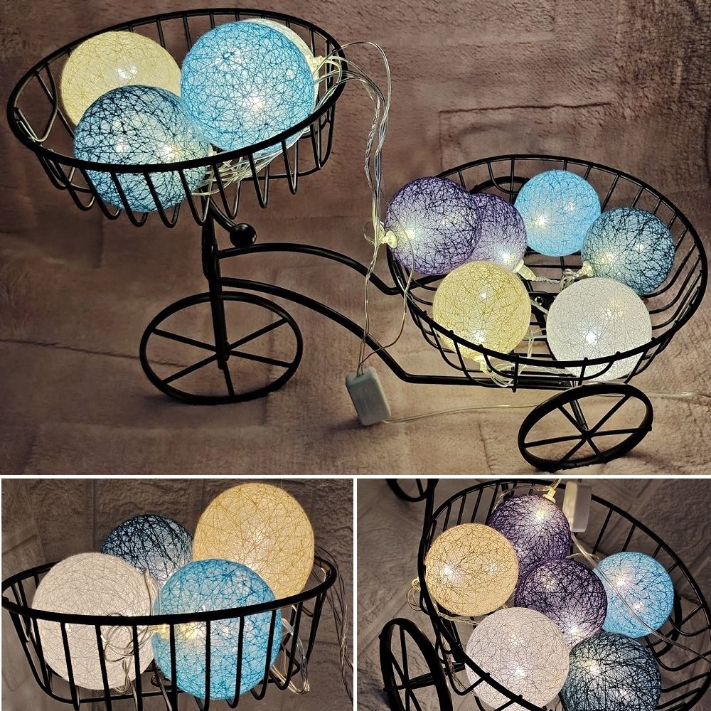 Macetero Cestas multifunción organizador decorativa + Luces Bombones