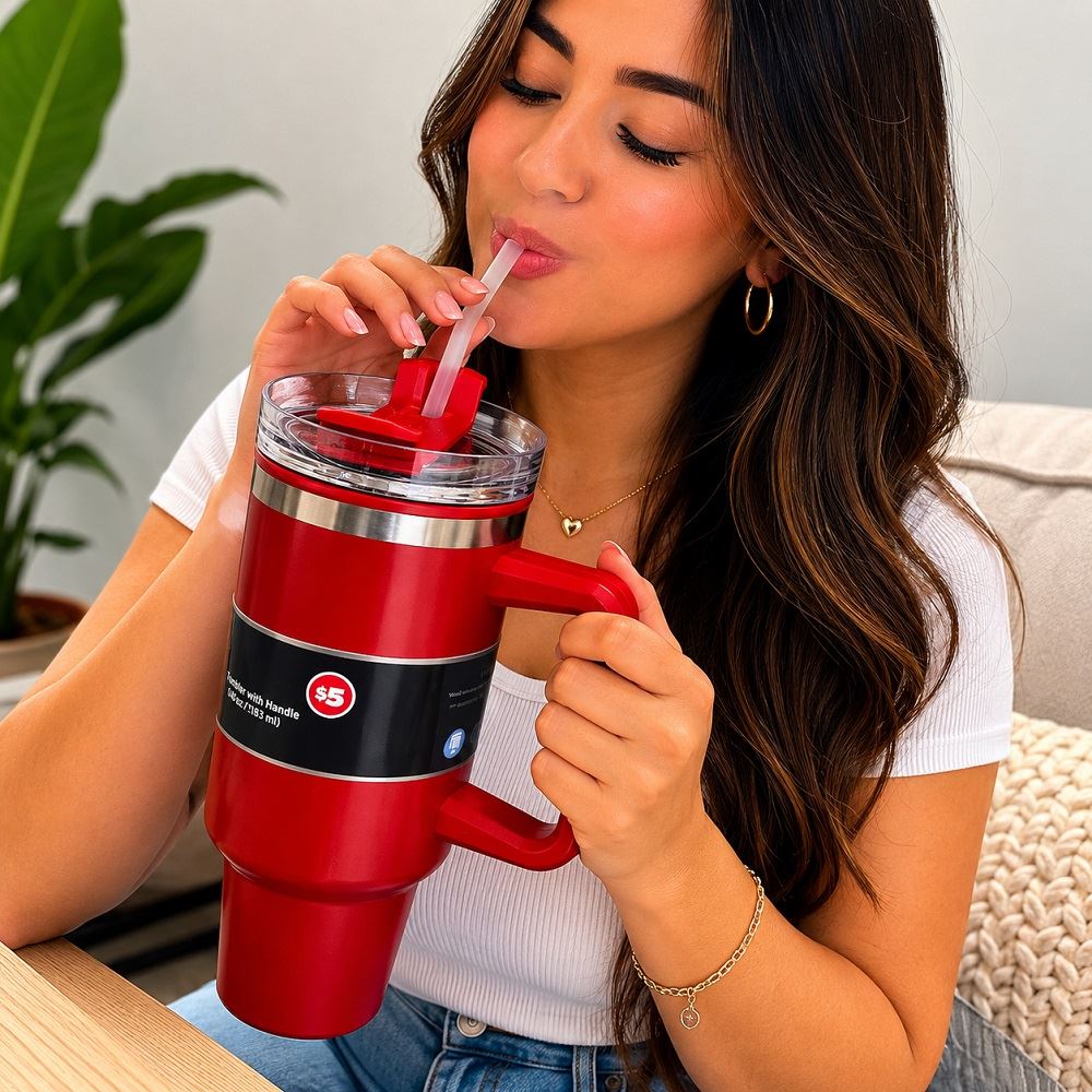Vaso de 1200ml Tomatodo de plástico y acero en la base
