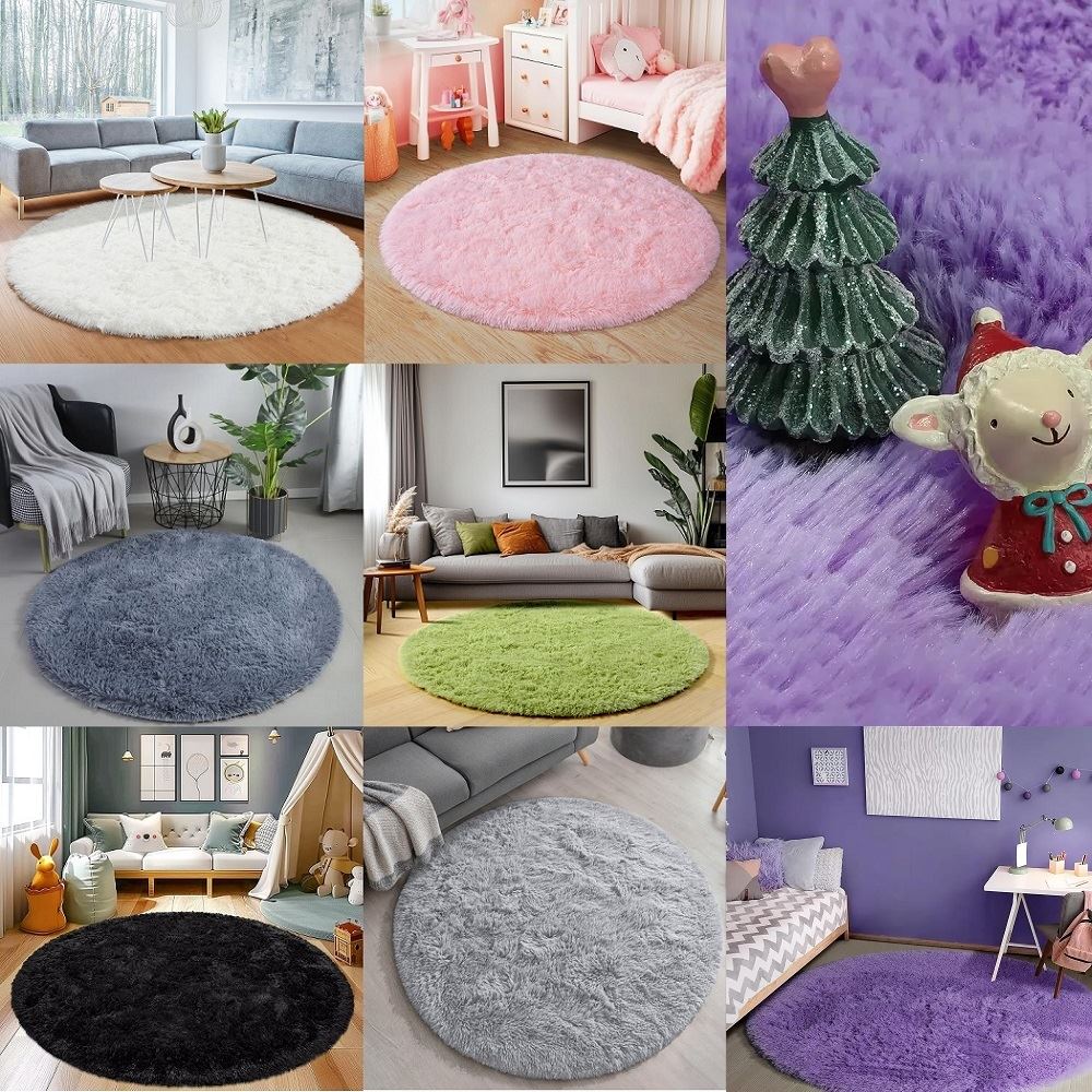 Alfombra Circular afelpada 120cm diametro