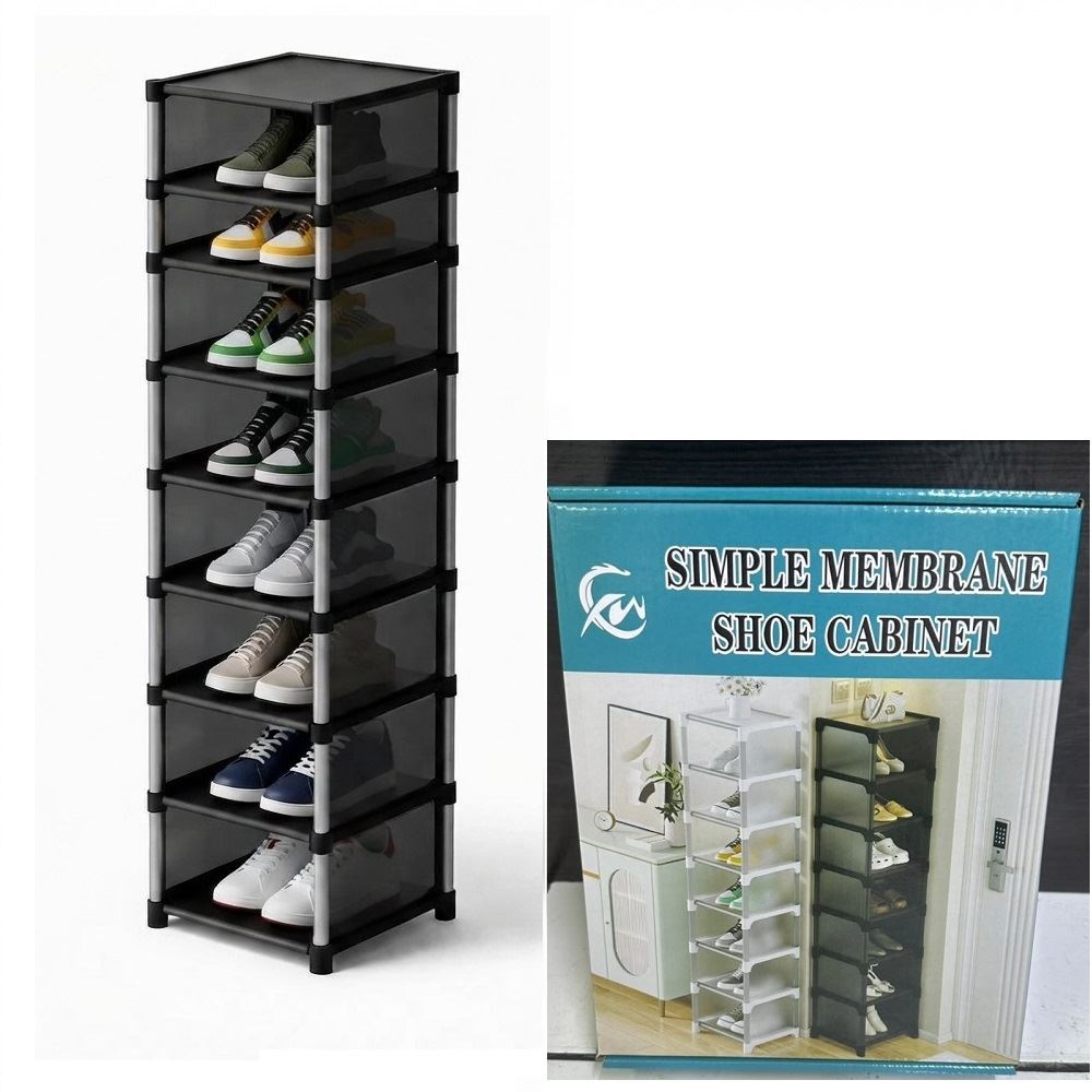 zapatera plastica armable de 8 niveles 140cm