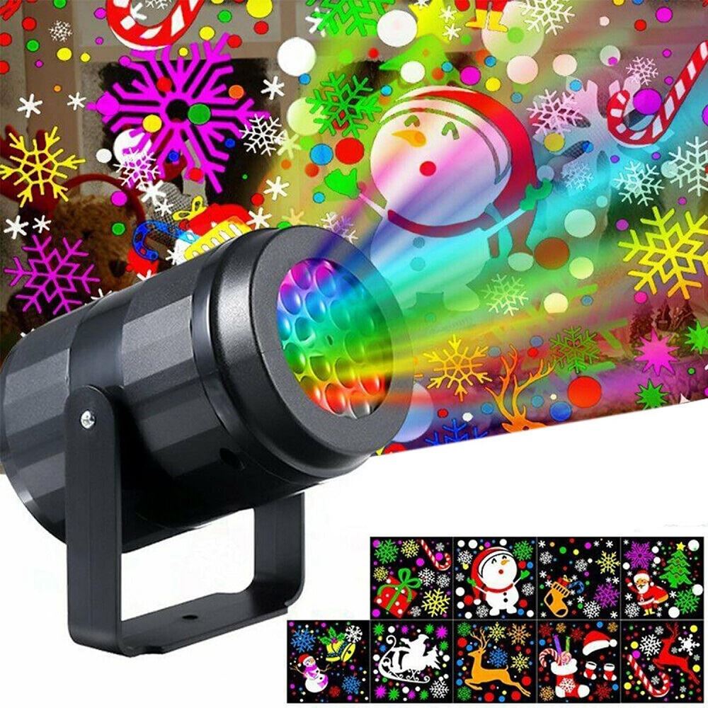 Foco Proyector Navideño con Motivos de Navidad Luces Colorido