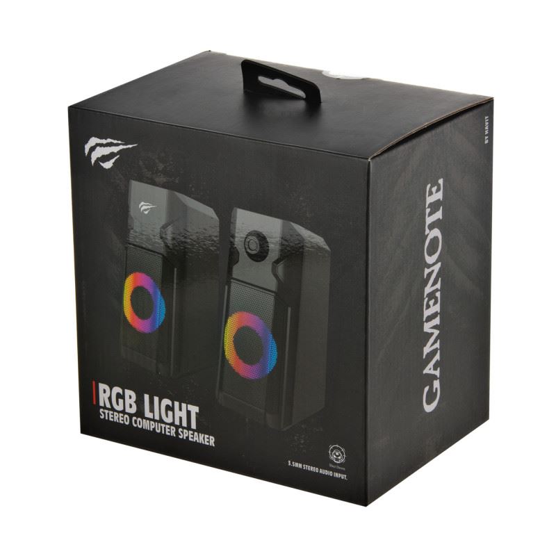 Parlante Gamer RGB GAMENOTE HAVIT SK204 2.0, estéreo para PC, Laptop c/ne