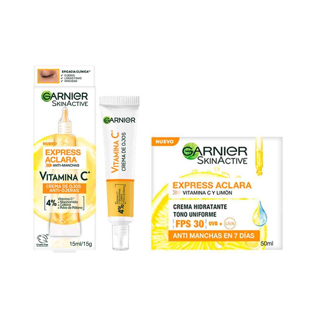 Duo Express Aclara Crema Anti-Ojeras + Crema día