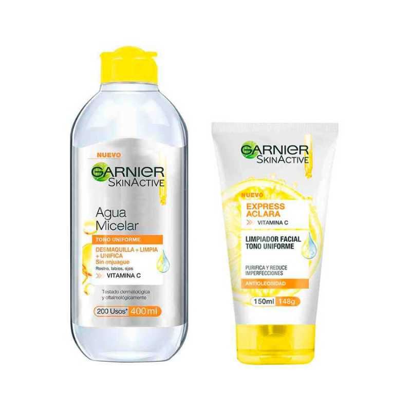 Pack Express Aclara Agua Micelar + Gel Limpiador