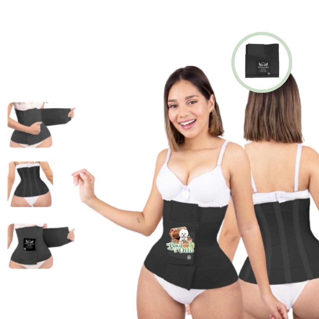 Faja Reloj De Arena Negro