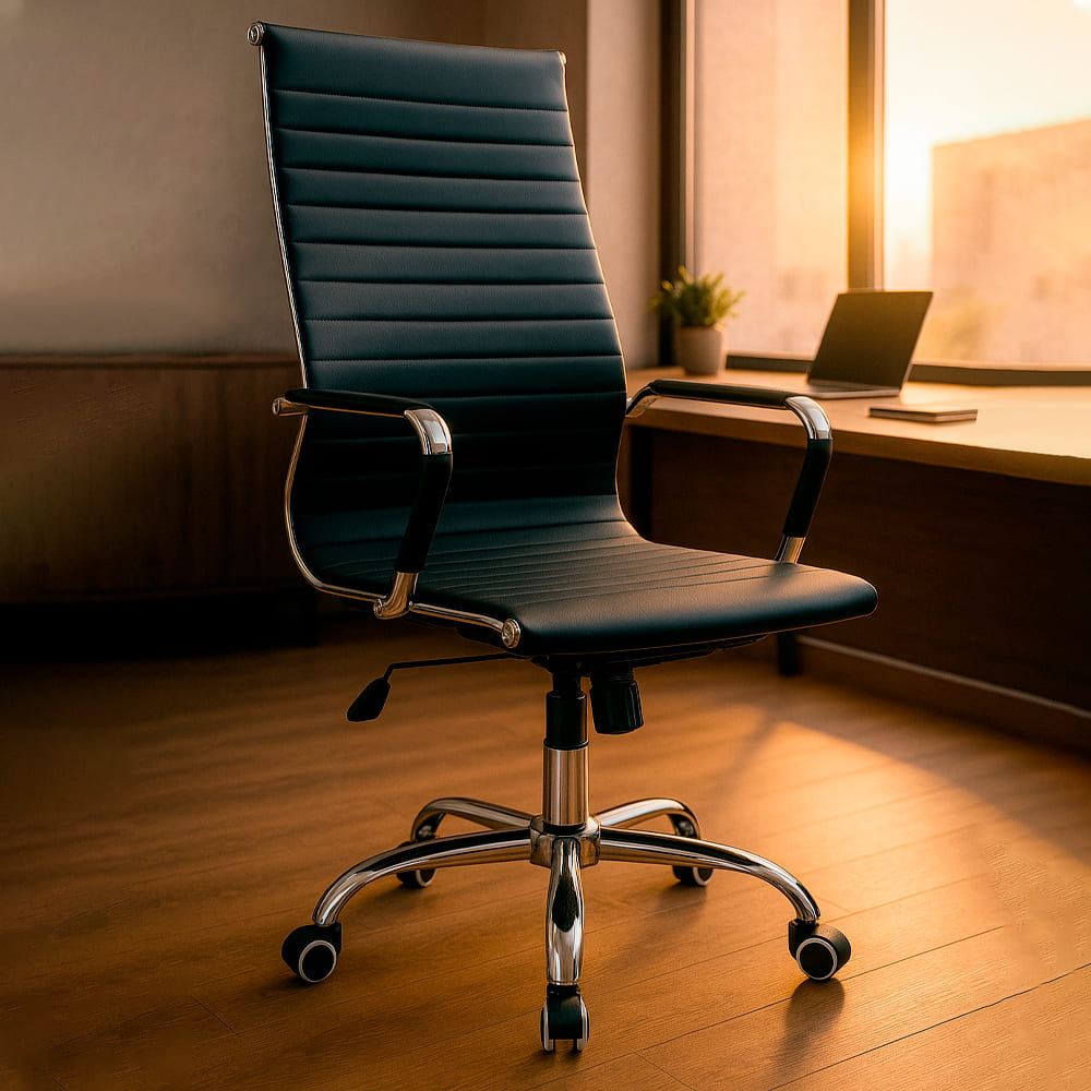 Silla de Oficina Ejecutiva Base de Acero Komsum Cannes