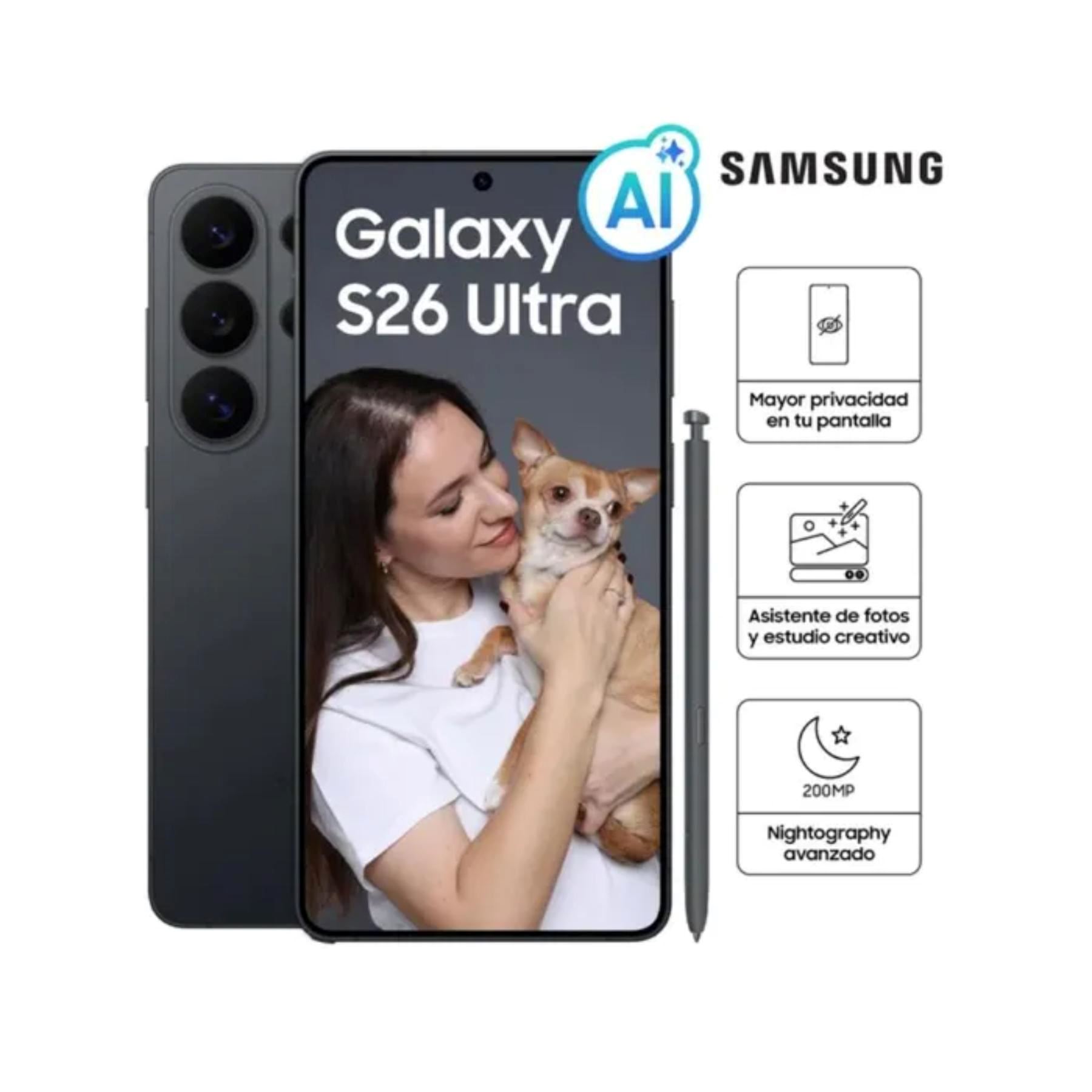 Celular Samsung Galaxy S26 Ultra 512GB 12GB 6.9" Negro