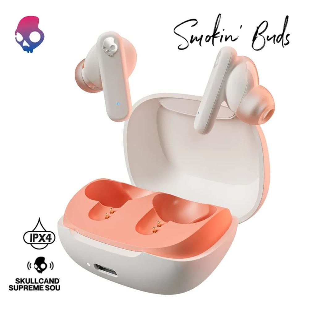 Audifono Skullcandy Smokin Buds 20 horas True wireless IPX4 blanco