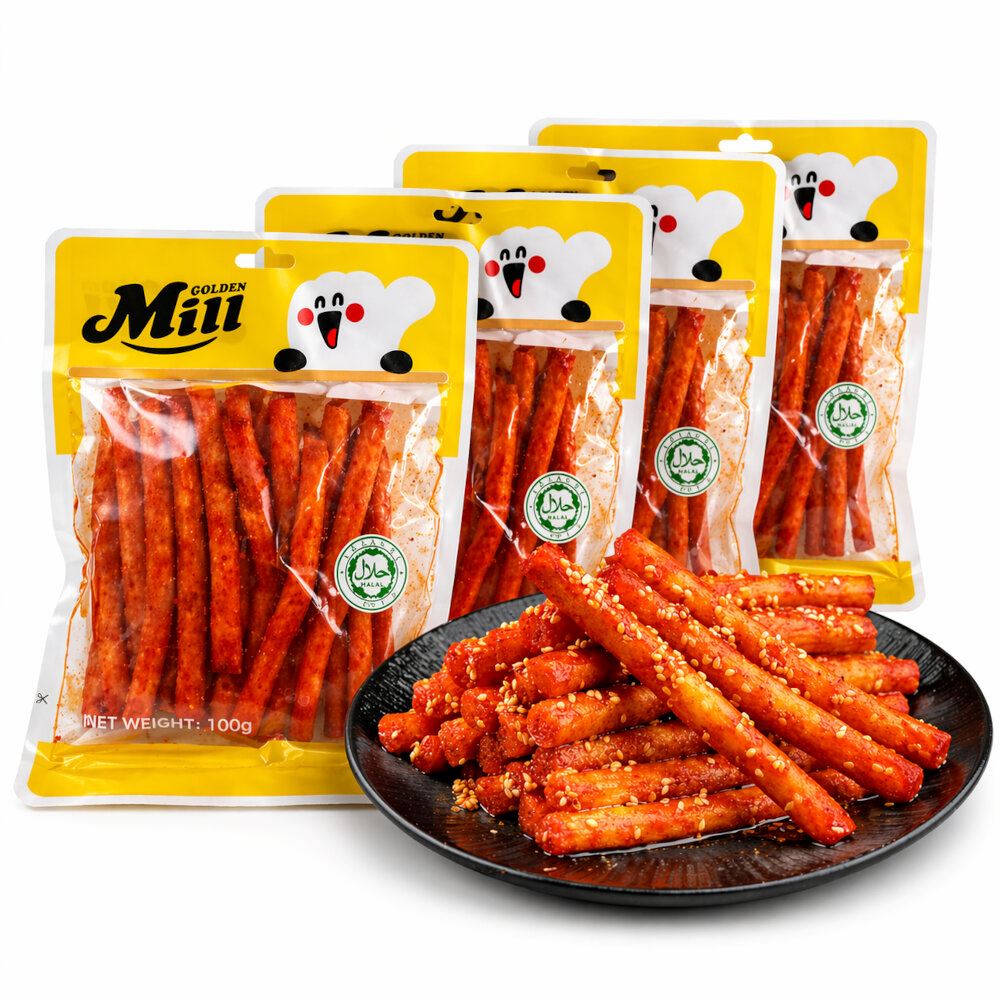 Pack 4u Snack Palitos De Soya Picante 4u de 100g Golden Mill