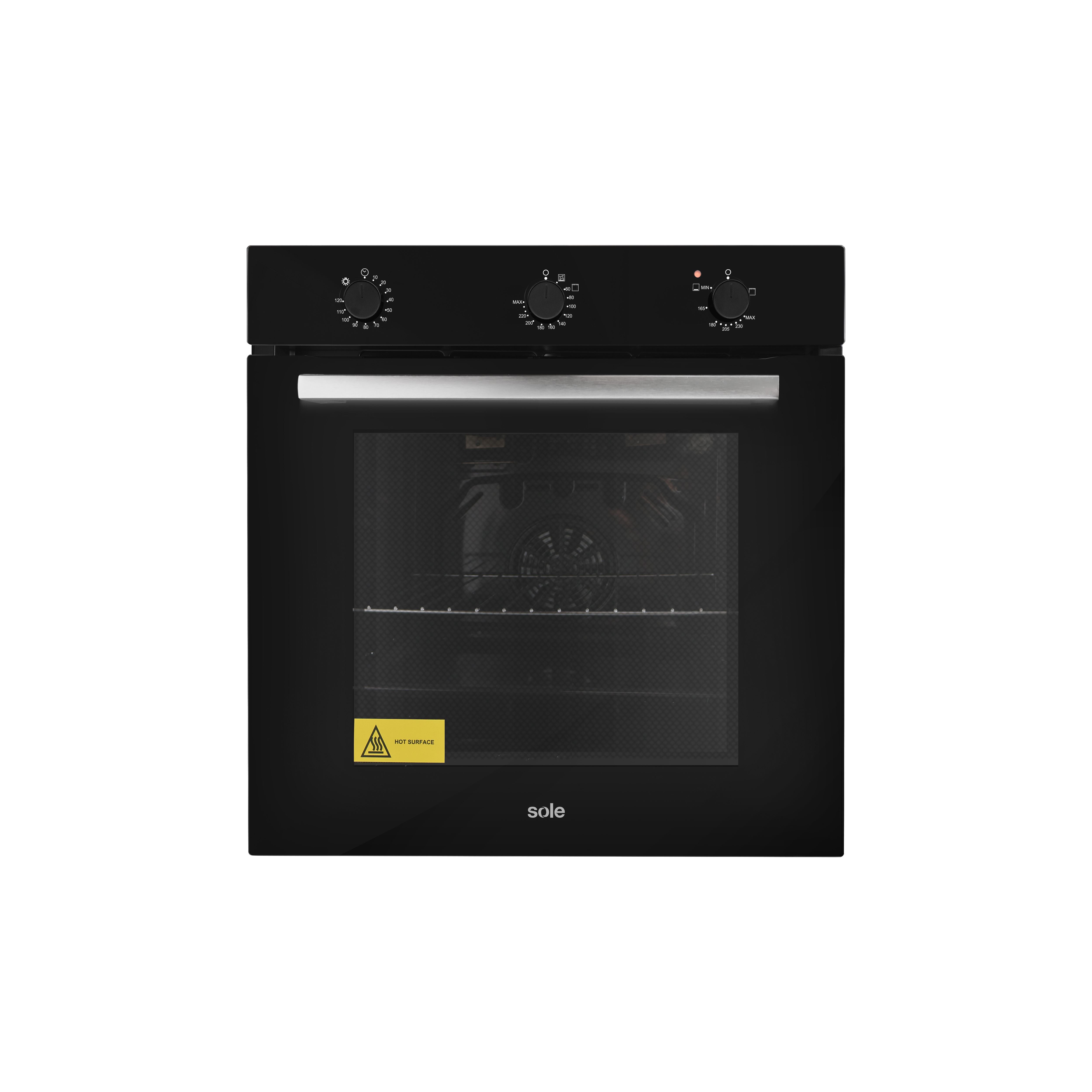 Horno Empotrable Gas Mix Classic Sole 70l Negro