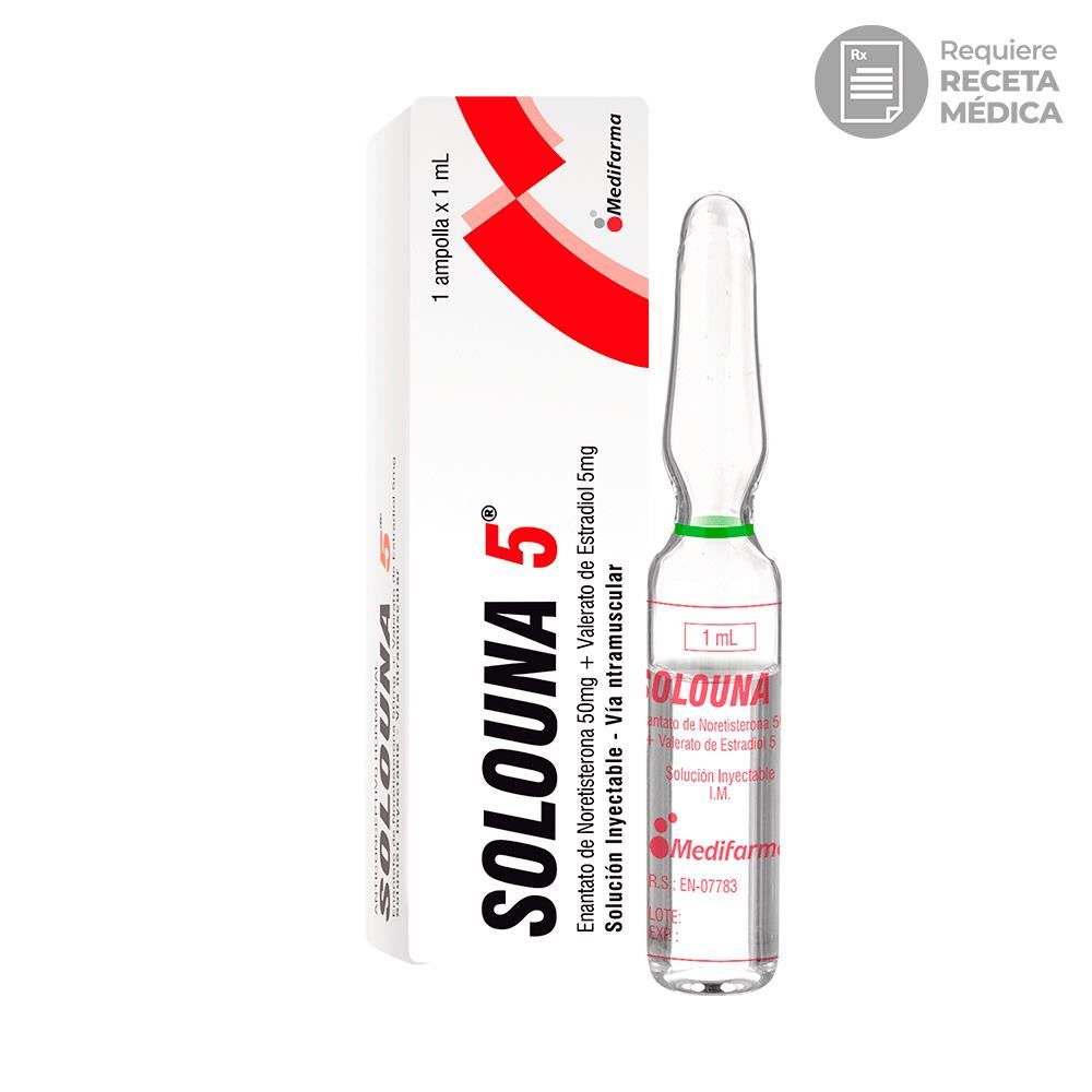 Solouna 5 50 mg + 5 mg/mL Solución Inyectable
