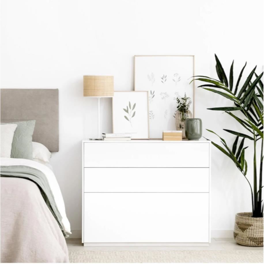 COMODA SOLUMA 3 CAJONES COLOR BLANCO 85X104CM