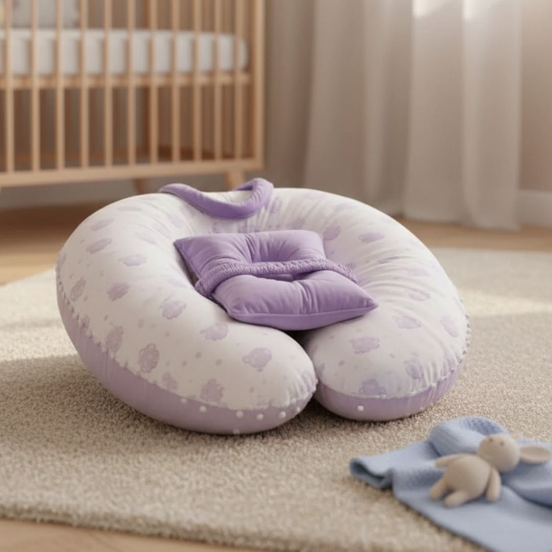 Cojin / almohada  De Lactancia Con Almohada 60x60 con forro tela premium Lila