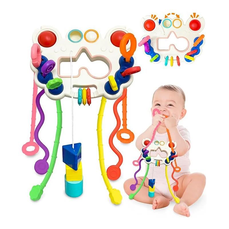 Juguete Sensorial De 6 Cuerdas Y Encajes Para Bebes 5en1
