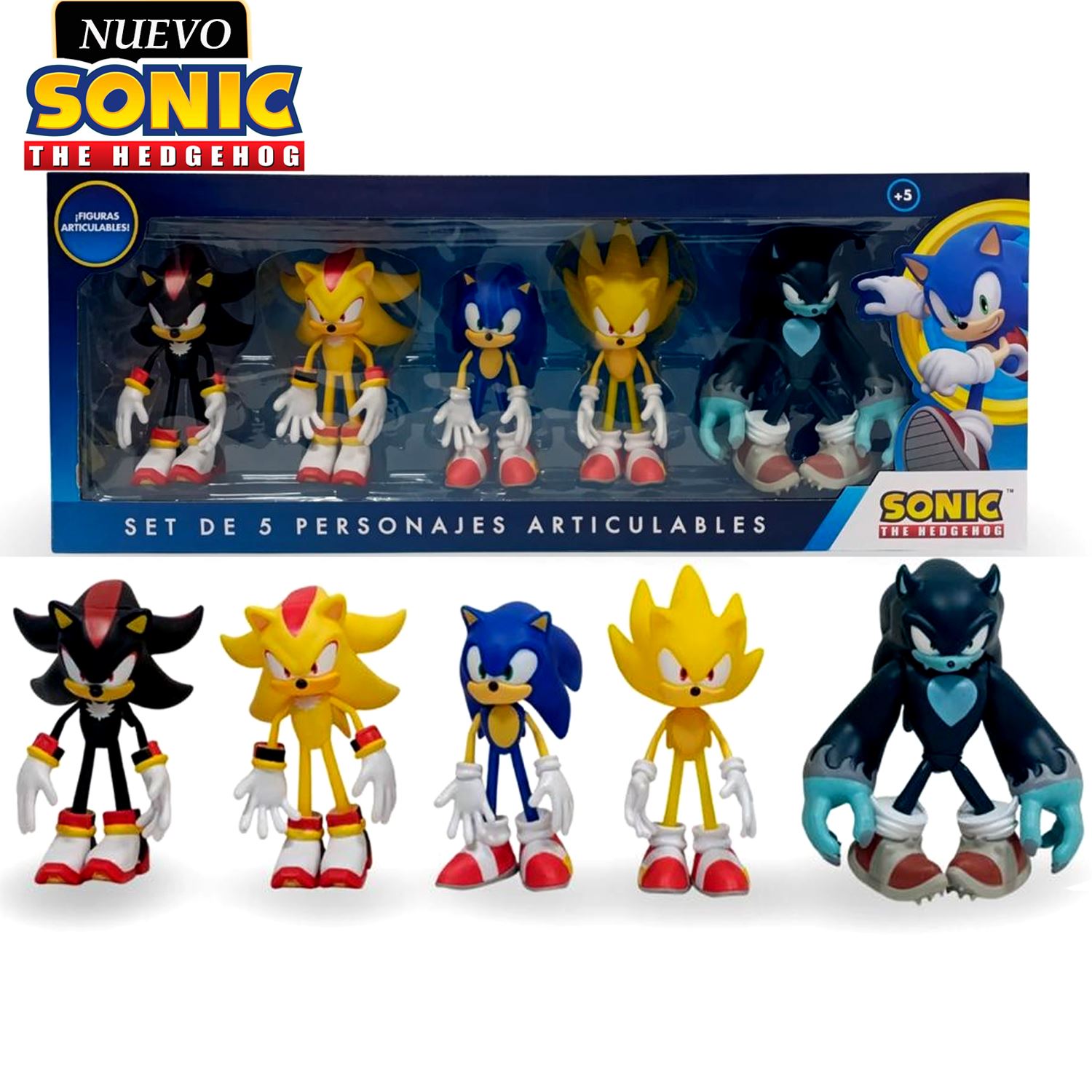 Set de Muñecos Sonic y sus Amigos Articulables M5 Werehog